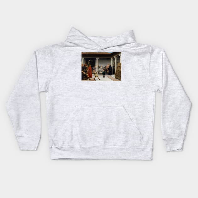 Education Of The Children Of Clovis by Lawrence Alma-Tadema Kids Hoodie by Classic Art Stall